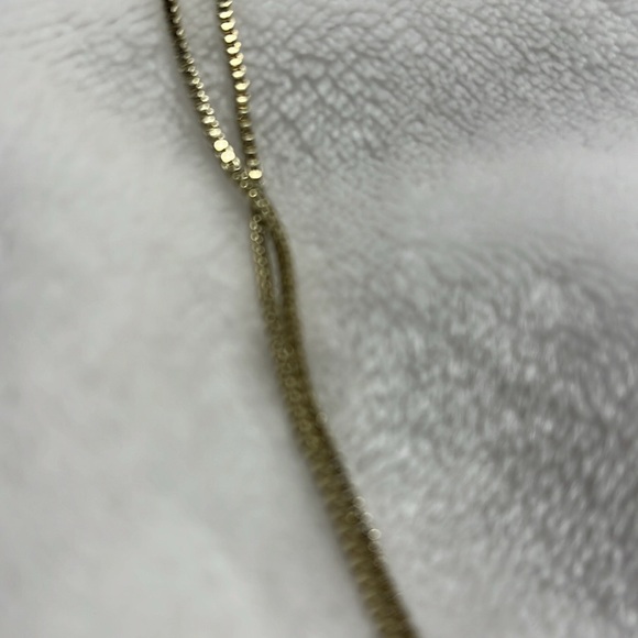 Necklace upcycle pink bead/pendant lampwork handmade bead on goldtone long chain - Picture 4 of 5